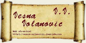 Vesna Volanović vizit kartica